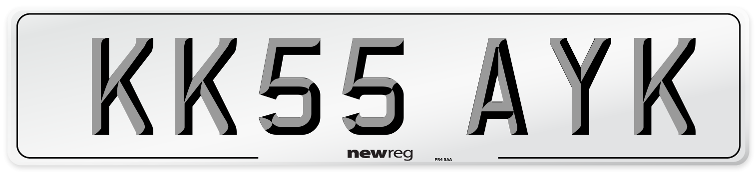 KK55 AYK Number Plate from New Reg